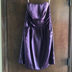 Deep plum bridesmaid dress